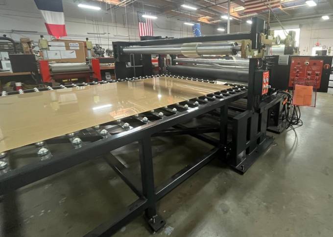 Industrial Laminator Walco 810 - large scale in-line system processing a wide flat substrate
