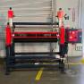 Industrial Laminator Walco 830 - direct front view showing the control box and roller assembly in an industrial workshop.