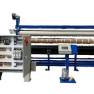 Industrial Laminator Walco 810 - wide format blue frame model with open electrical control cabinet.