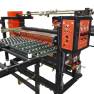 Industrial Laminator Walco 822 - perspective view of the orange lamination unit with an integrated ball transfer conveyor table on a white background