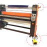 Industrial Laminator PRO-JET by Walco - technical diagram showing micro-adjustment and foot pedal
