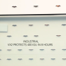Industrial vertical laminator VX2 by Walco - text detail "VX2 protects 400 IGU in 8 hours" on glass.