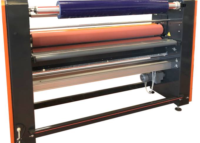 Pelliculeuse industrielle PRO-JET par Walco - détail des rouleaux de lamination haute performance