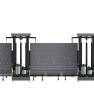 Pelliculeuse industrielle VX ON LINE par Walco - vue schématique de face de la double ligne verticale automatisée